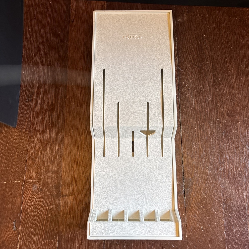 CUTCO Knife Fork Holder 5 Slot #1742 Plastic‎ Tray Drawer Wall Mount, White